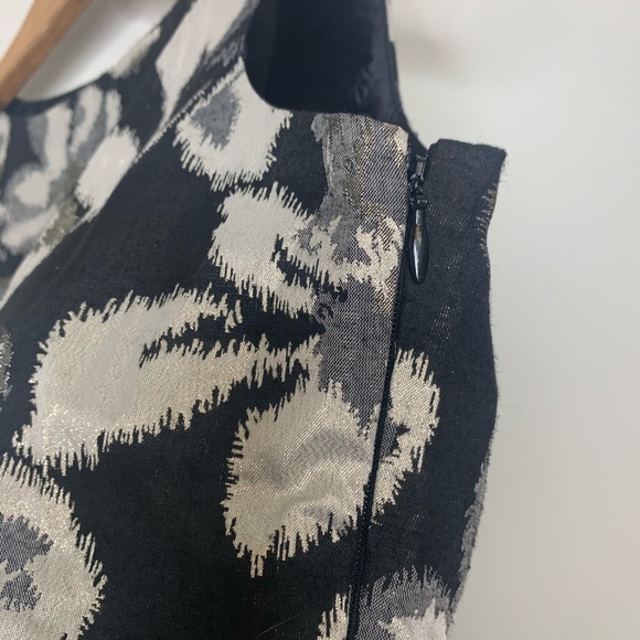 Anthro | Tabitha Floral Metallic Dress Size 0 - Picture 5 of 7